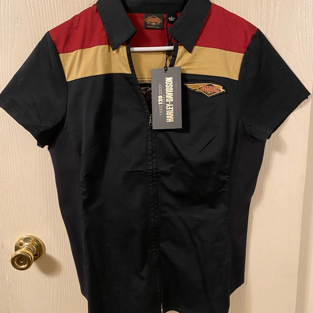 Harley Davidson anniversary edition limited run female large shirt.